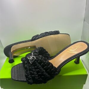 Sam Edelman Women's Paisley Heeled Sandal Black Size 9.5